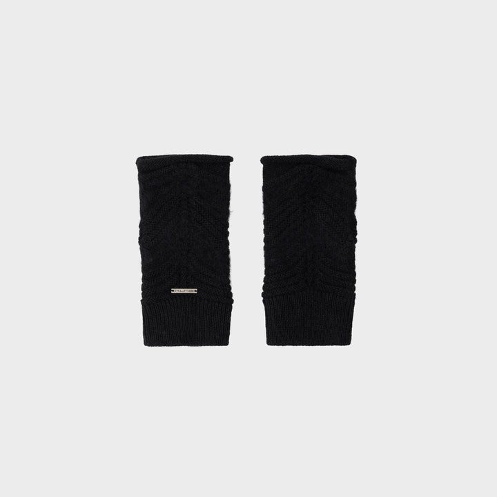 Guantes Cristal De Baby Alpaca Color Negro