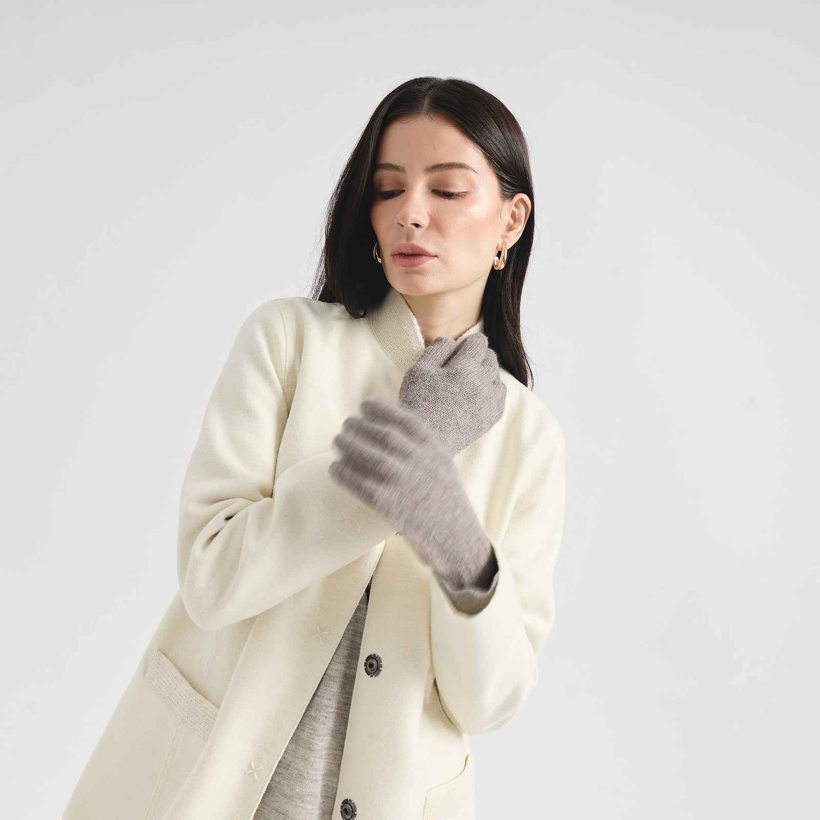 Guantes Paolo De Baby Alpaca Color Beige