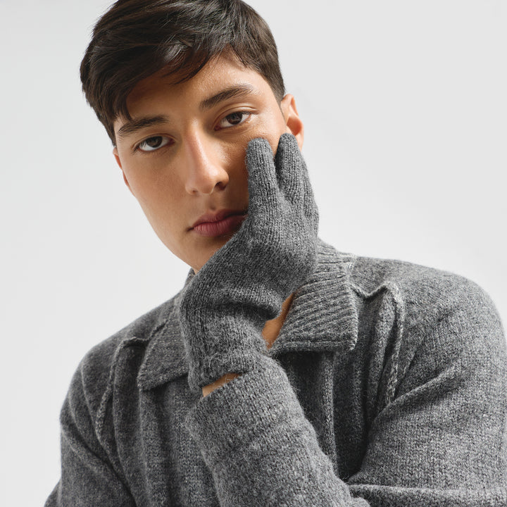 Guantes Paolo De Baby Alpaca Color Gris