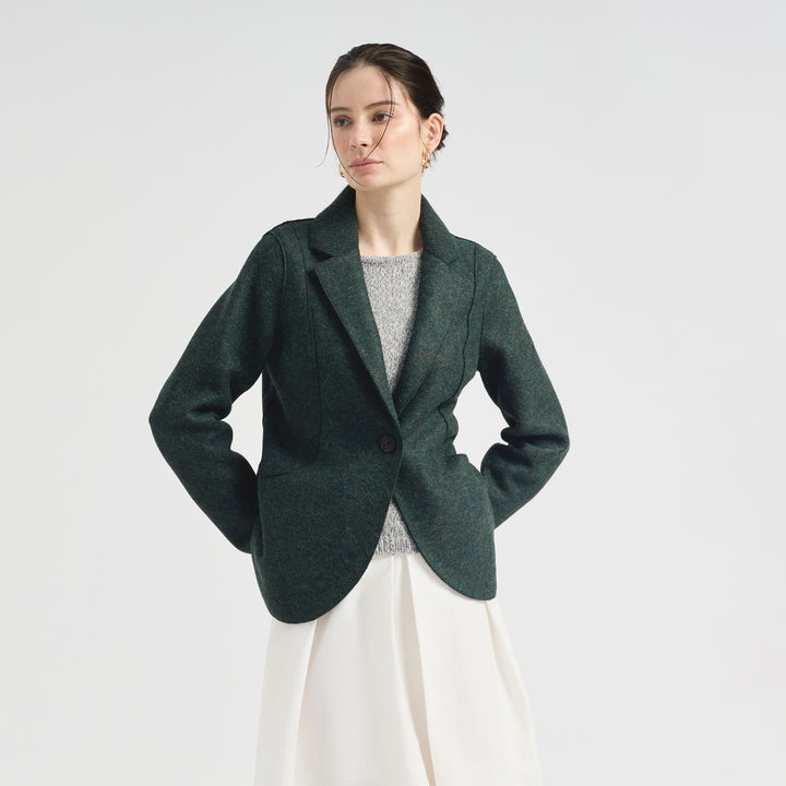 Saco Carina De Alpaca Y Lana Color Verde