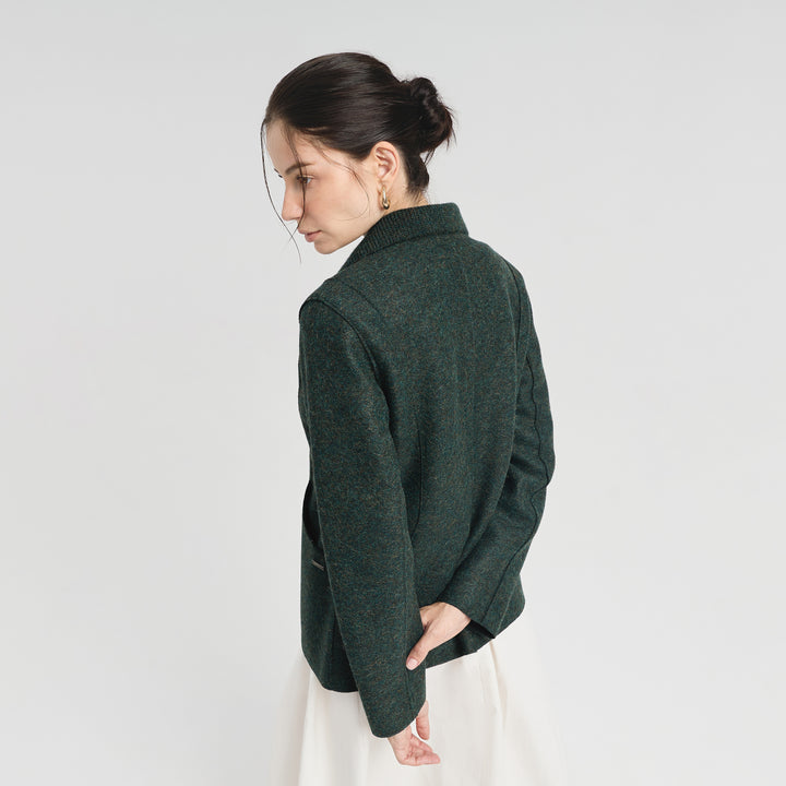 Saco Carina De Alpaca Y Lana Color Verde