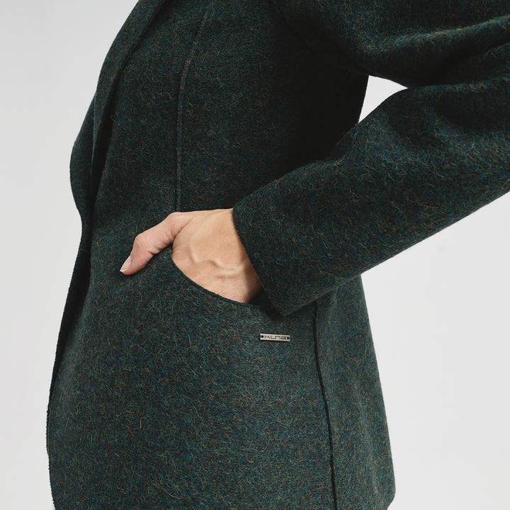 Saco Carina De Alpaca Y Lana Color Verde
