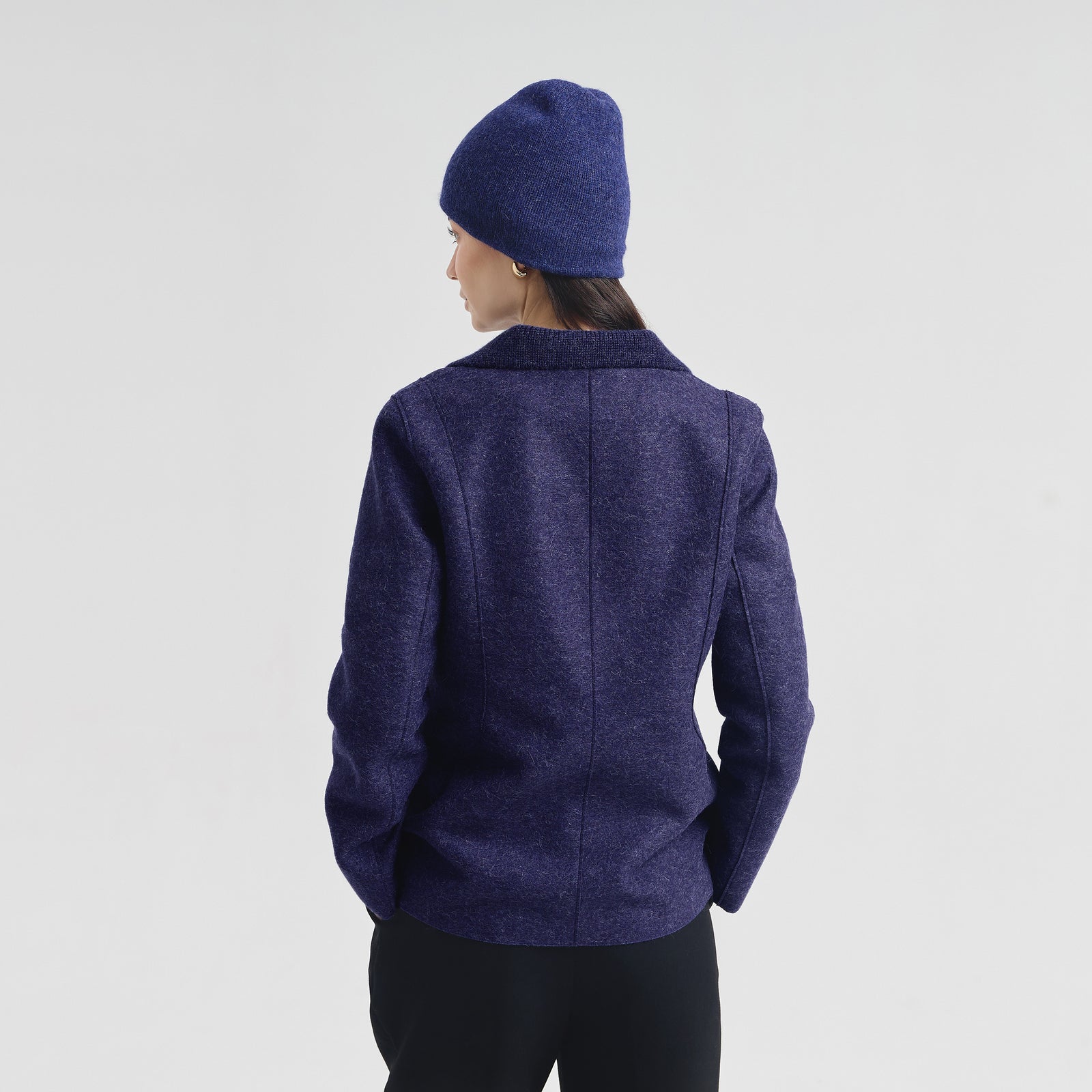 Saco Carina De Alpaca Y Lana Color Azul