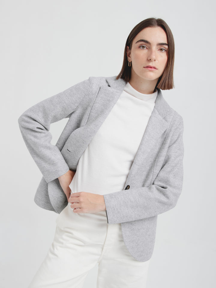 Saco Carina De Alpaca y Lana Color Gris