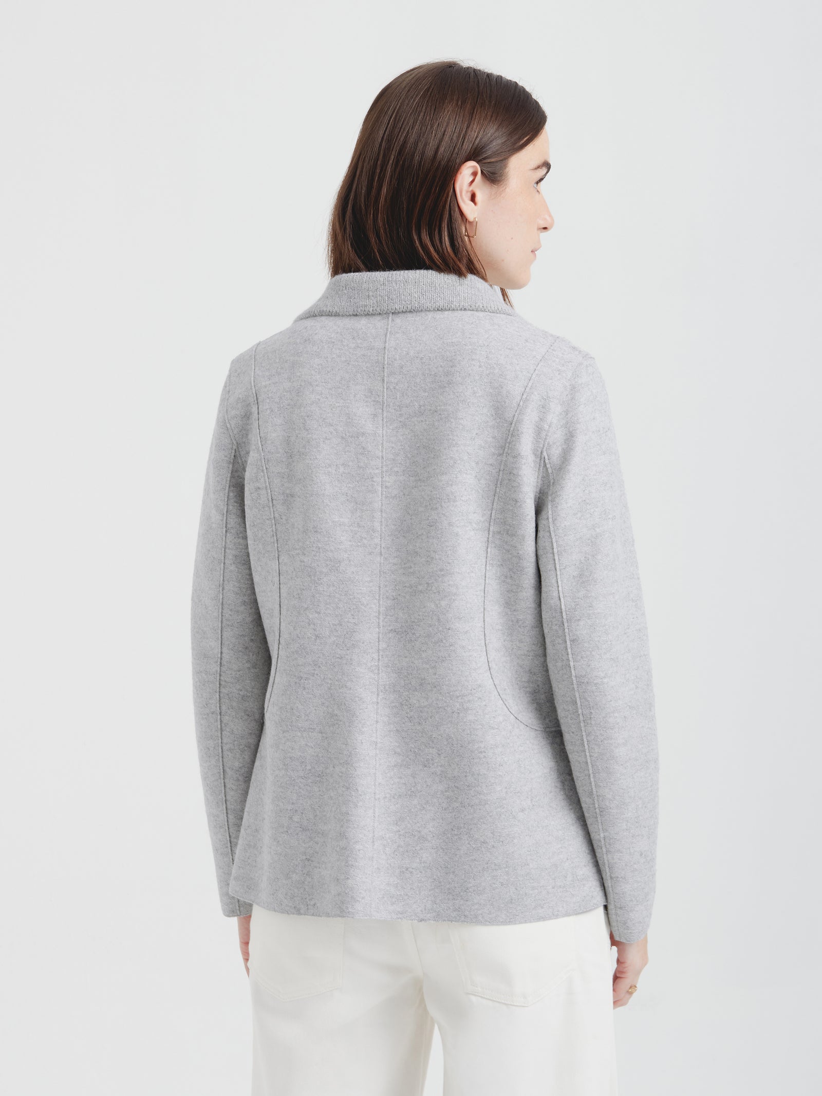 Saco Carina De Alpaca y Lana Color Gris