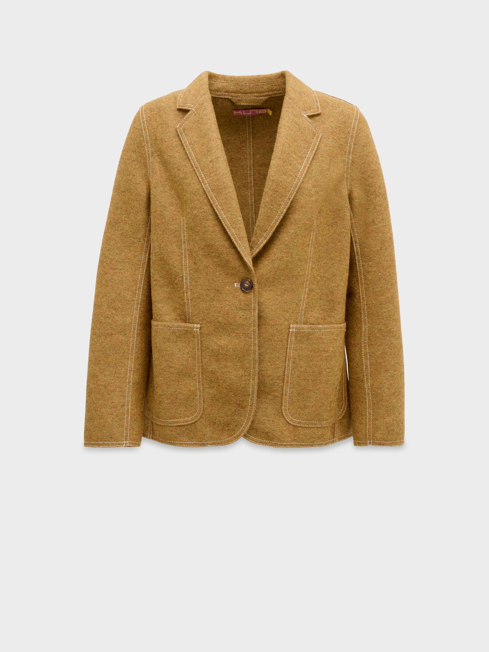 Saco Carolina De Alpaca y Lana Color Amarillo