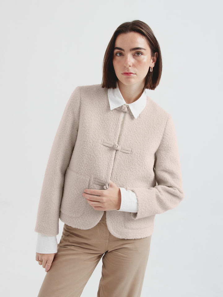 Saco Calm De Lana Color Beige
