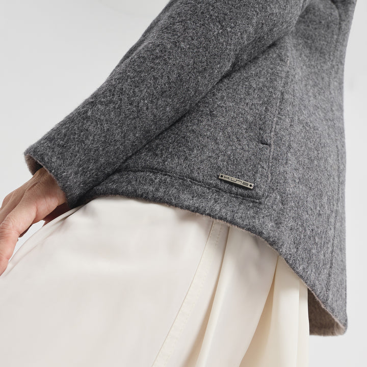 Saco Camelia De Baby Alpaca Color Gris