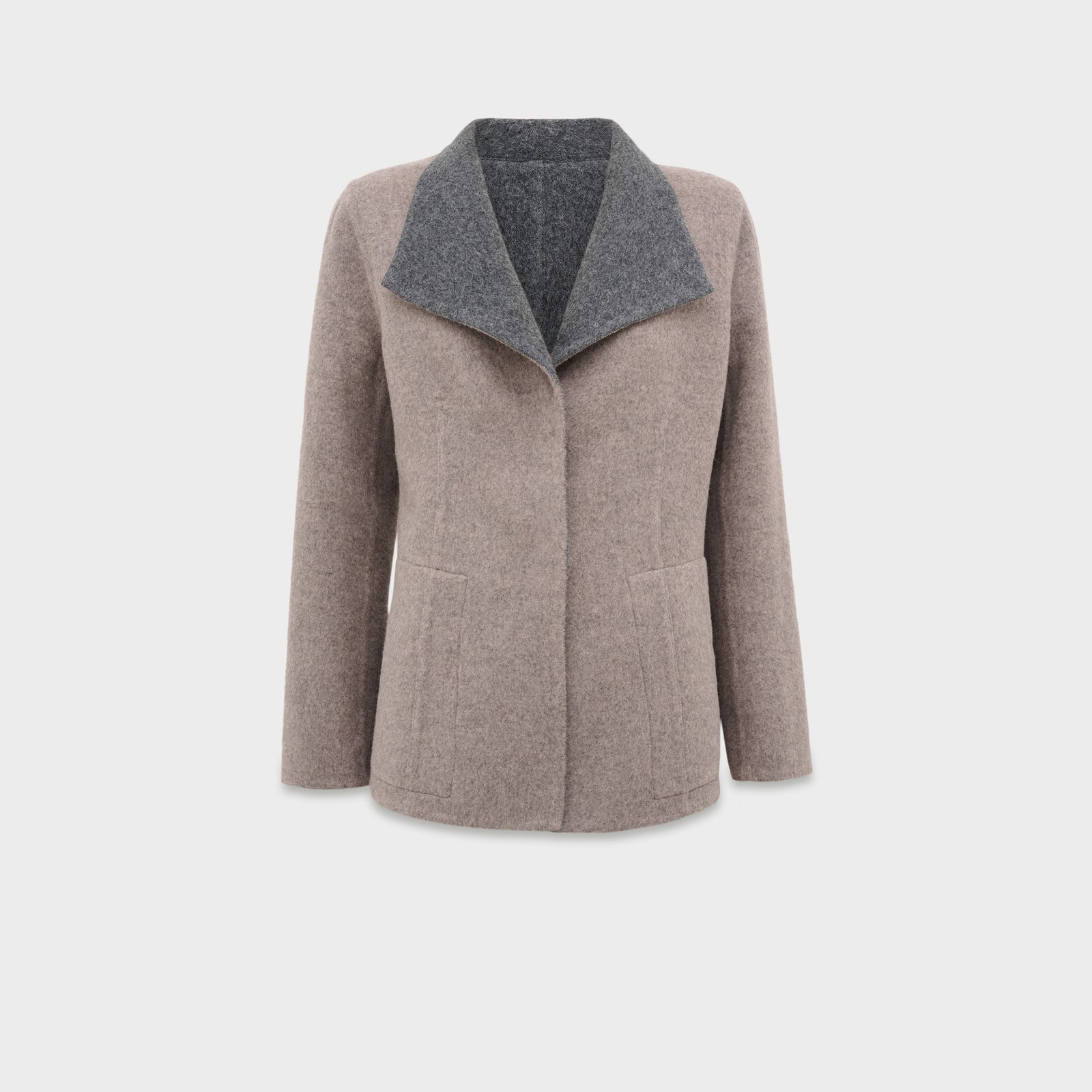 Saco Camelia De Baby Alpaca Color Gris