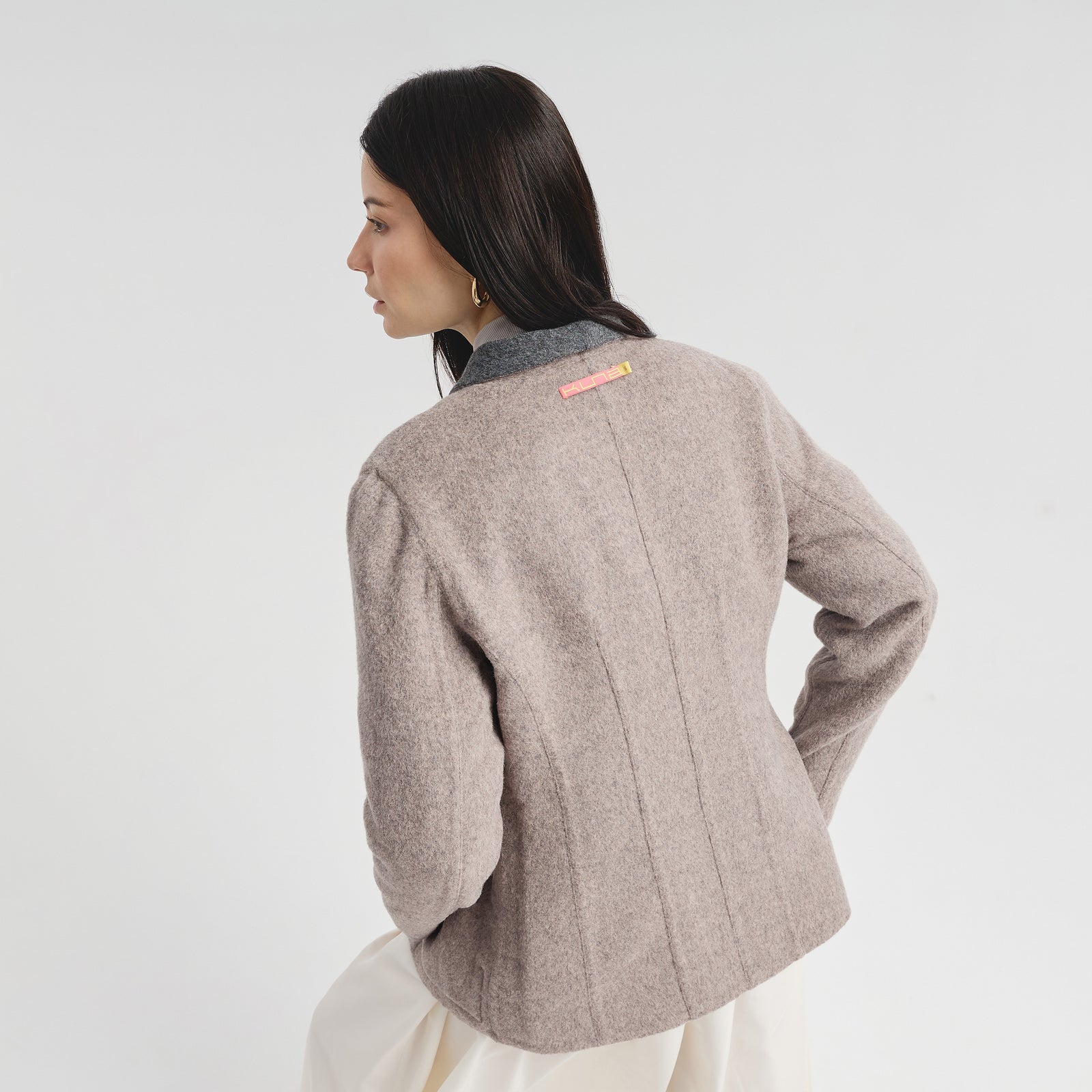 Saco Camelia De Baby Alpaca Color Gris