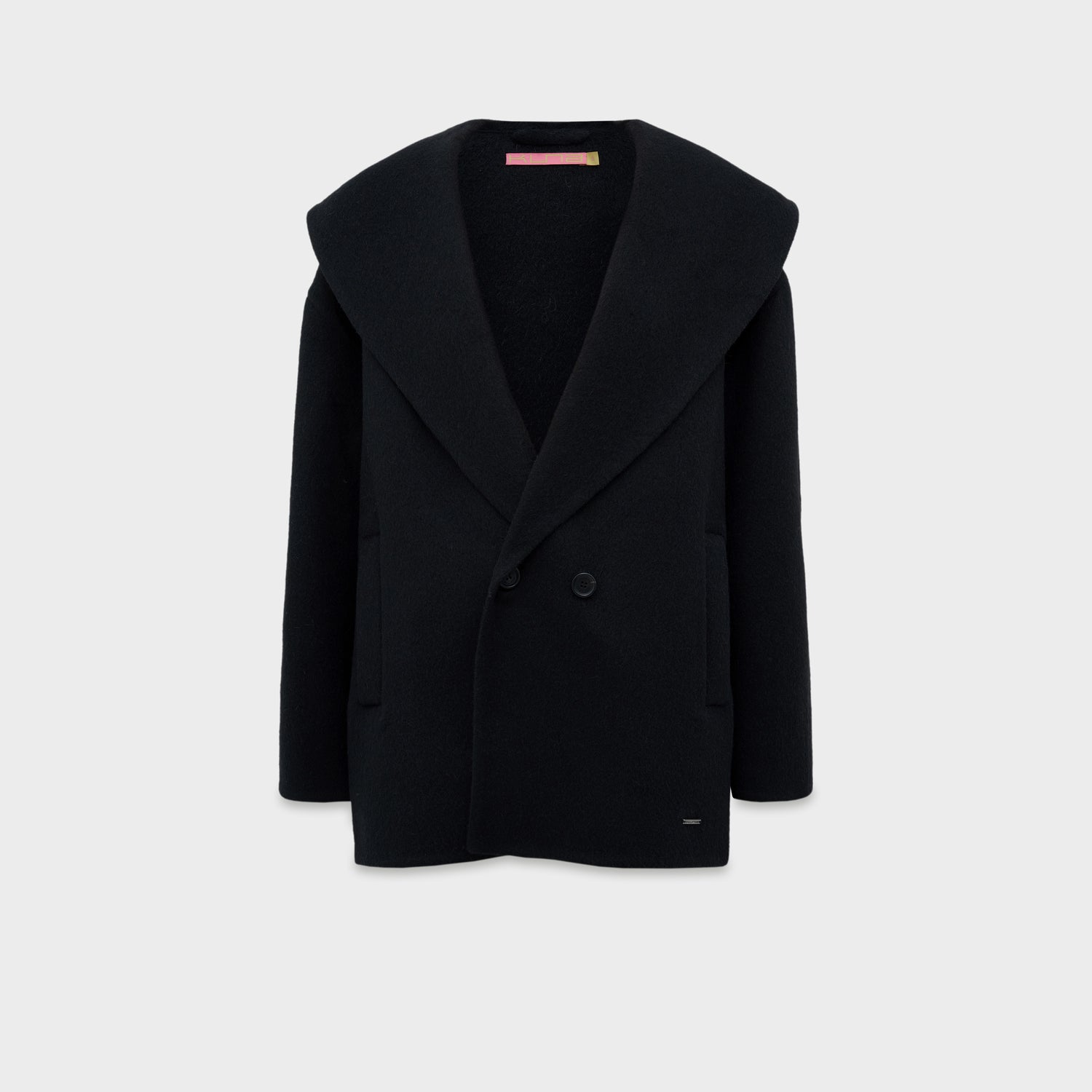 Saco Caramel De Baby Alpaca Color Negro