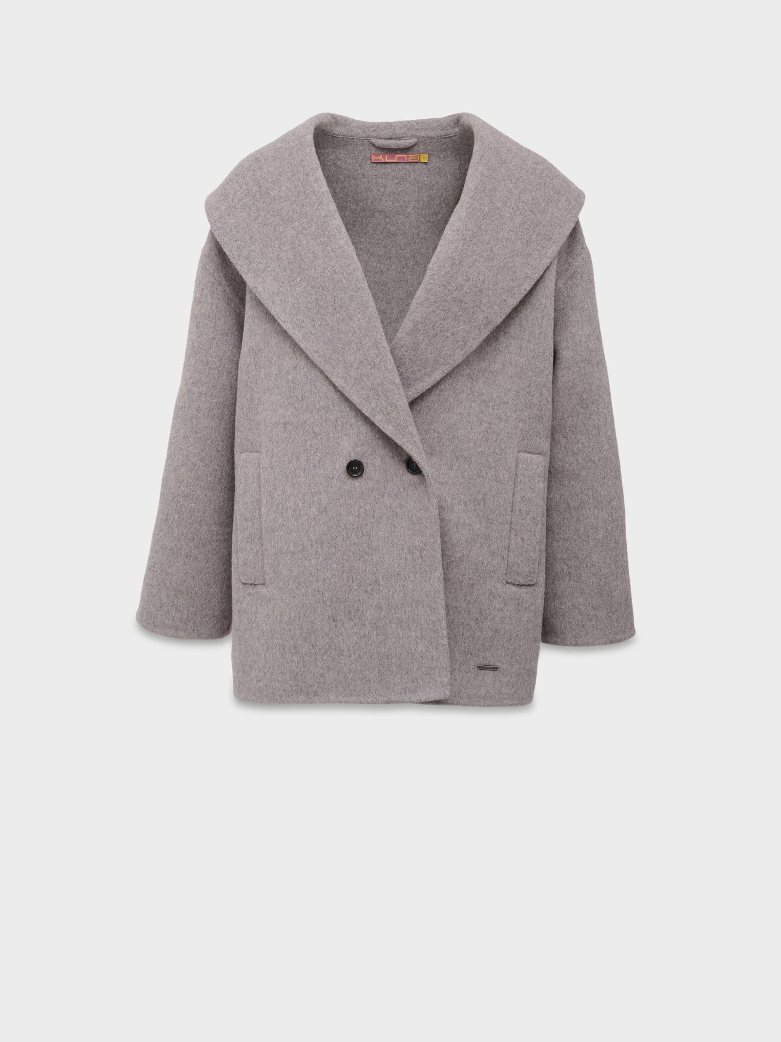 Saco Caramel De Baby Alpaca Color Gris