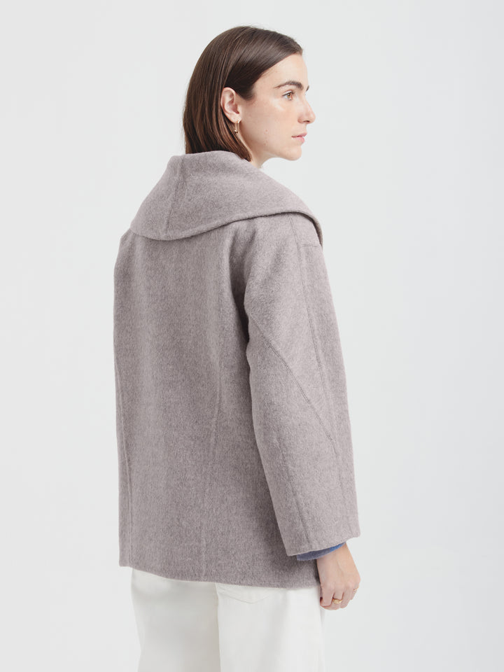 Saco Caramel De Baby Alpaca Color Gris