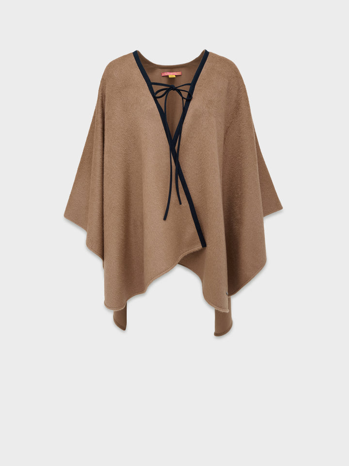 Baby Alpaca Suri Camel-Colored Cape