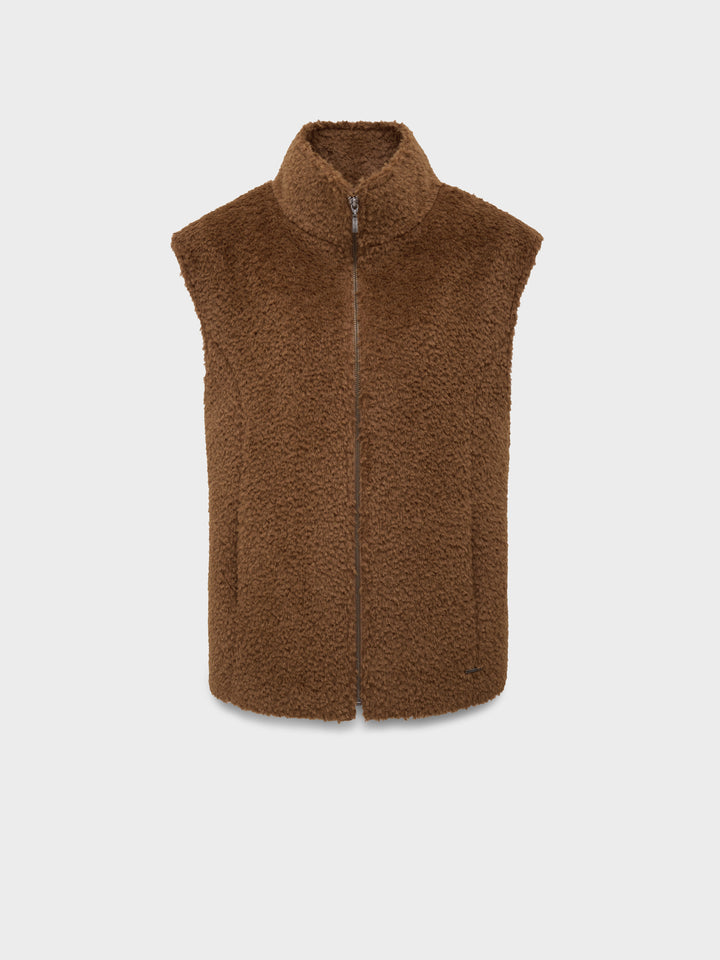Carmel Suri Alpaca Vest Brown