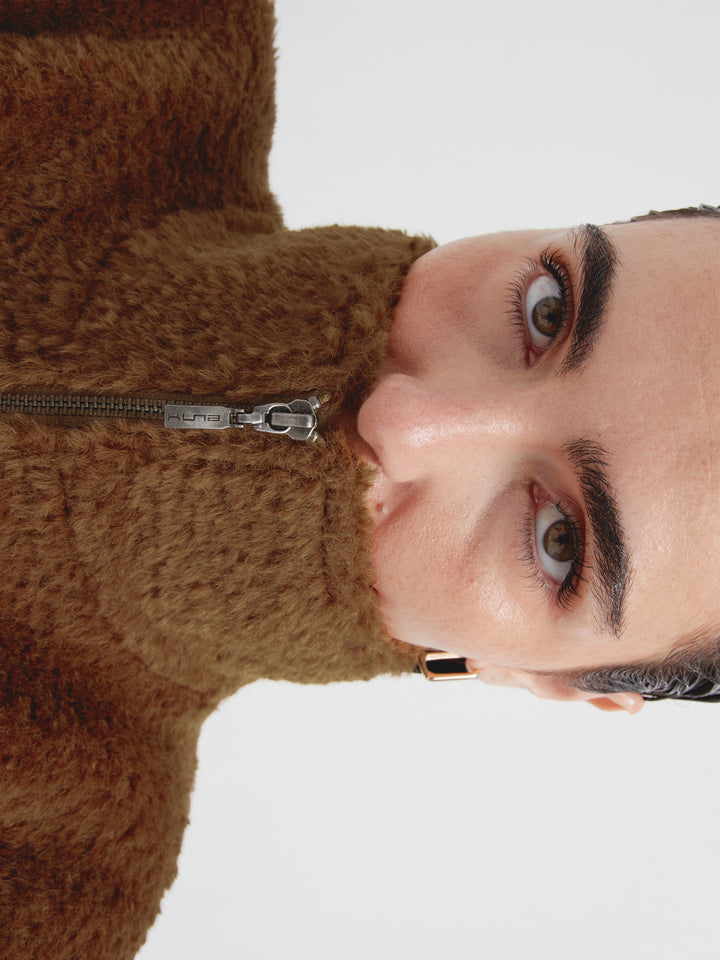 Carmel Suri Alpaca Vest Brown