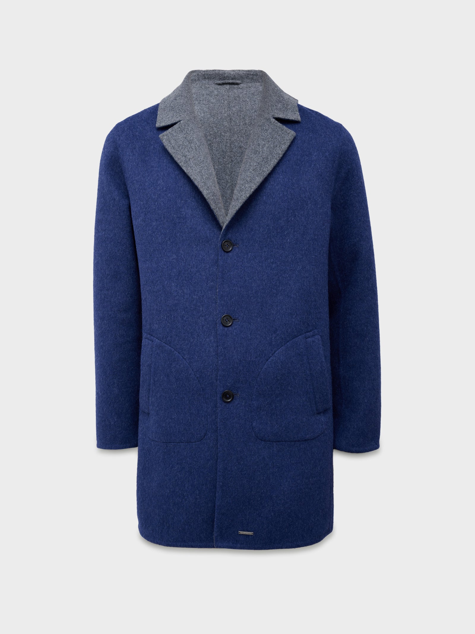 Cosmos Baby Alpaca Coat in Blue
