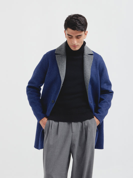 Abrigo Cosmos De Baby Alpaca Color Azul