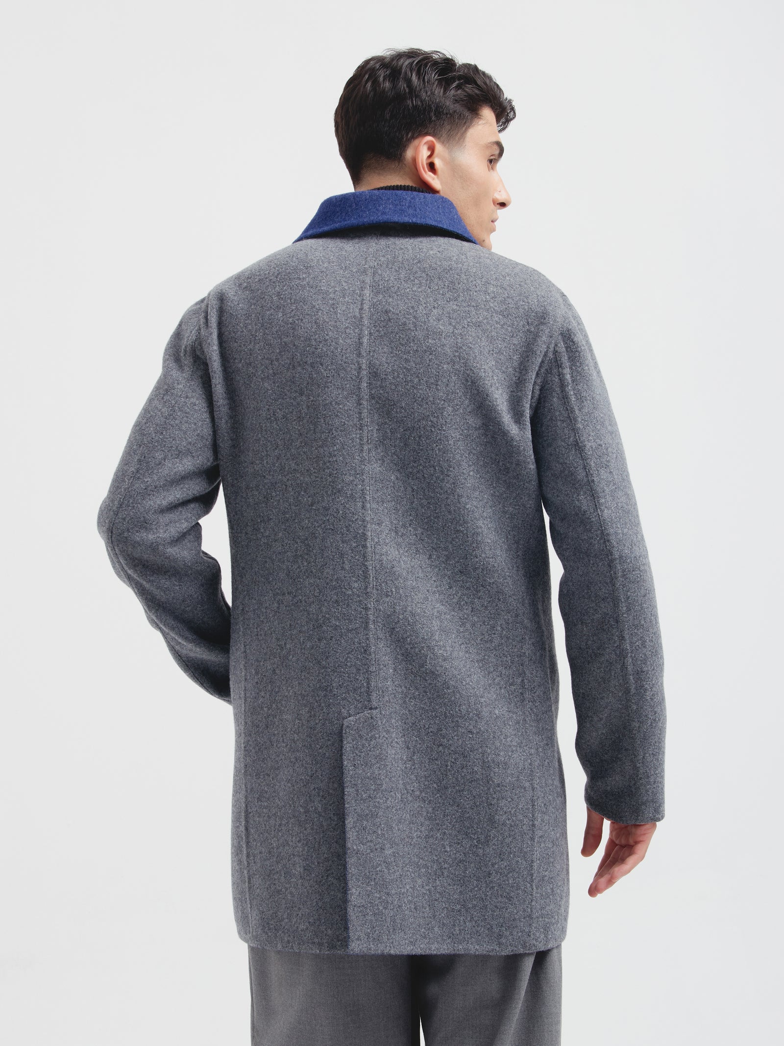 Cosmos Baby Alpaca Coat in Blue