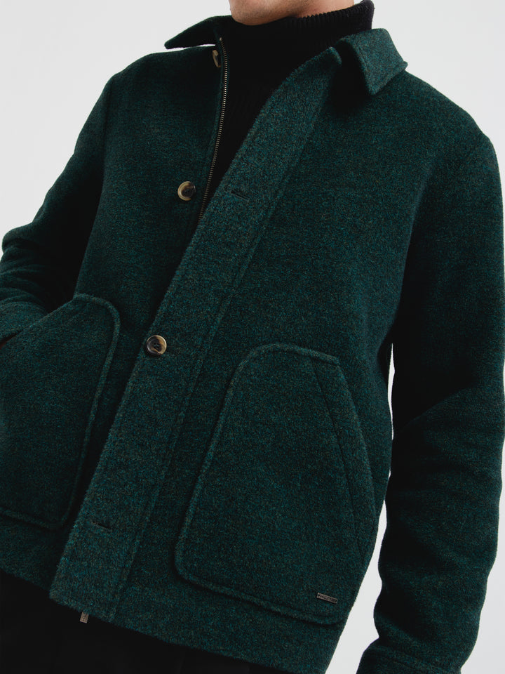 Saco Cris De Alpaca Color Verde