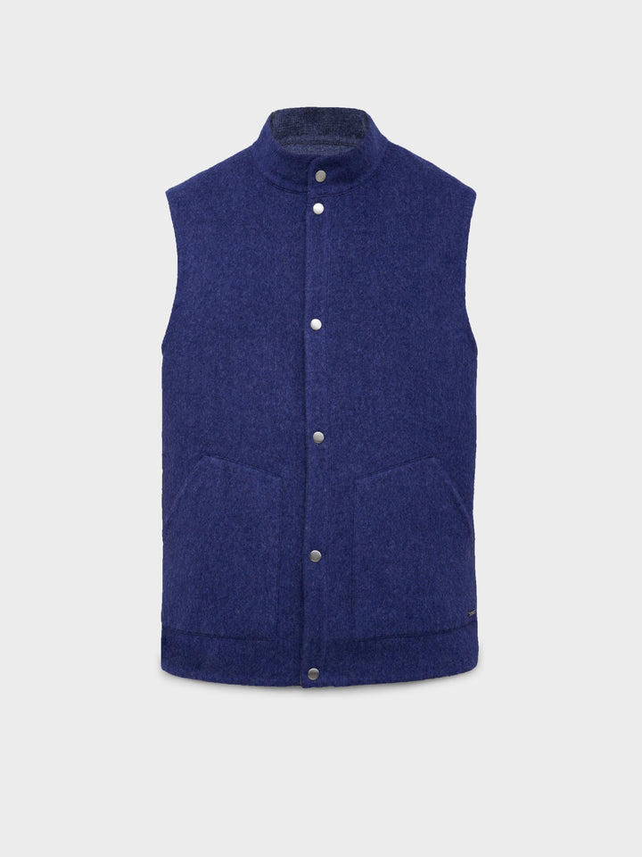 Chaleco Country De Baby Alpaca Color Azul