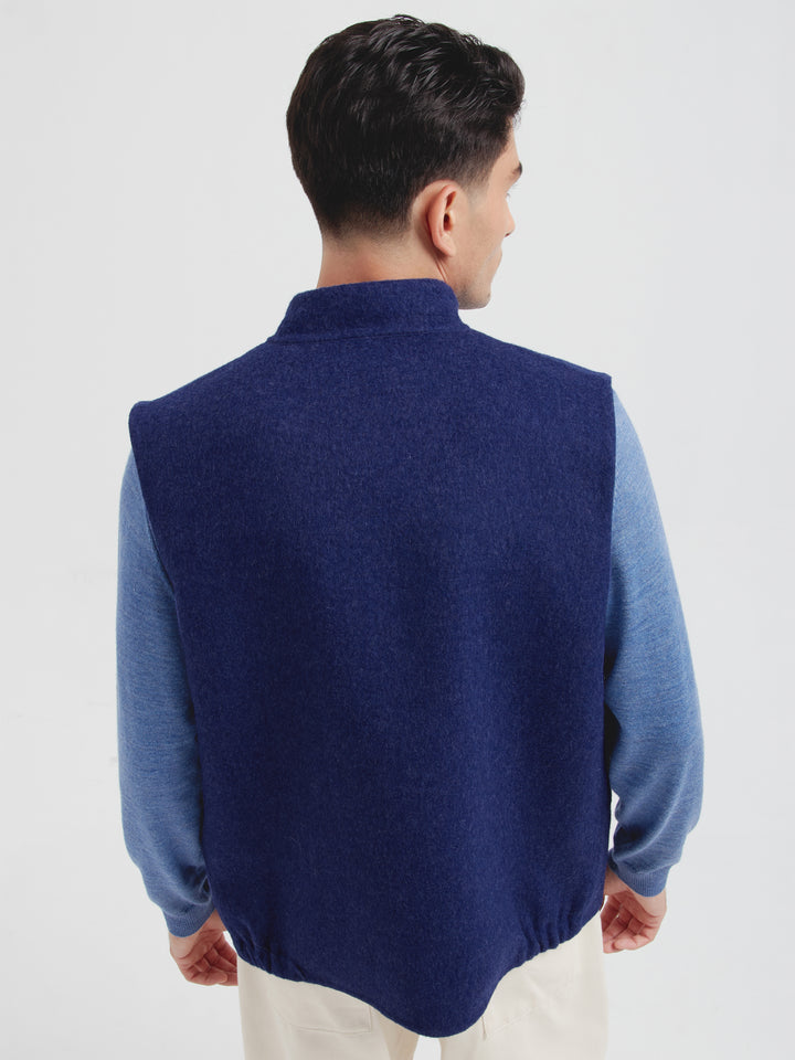 Chaleco Country De Baby Alpaca Color Azul