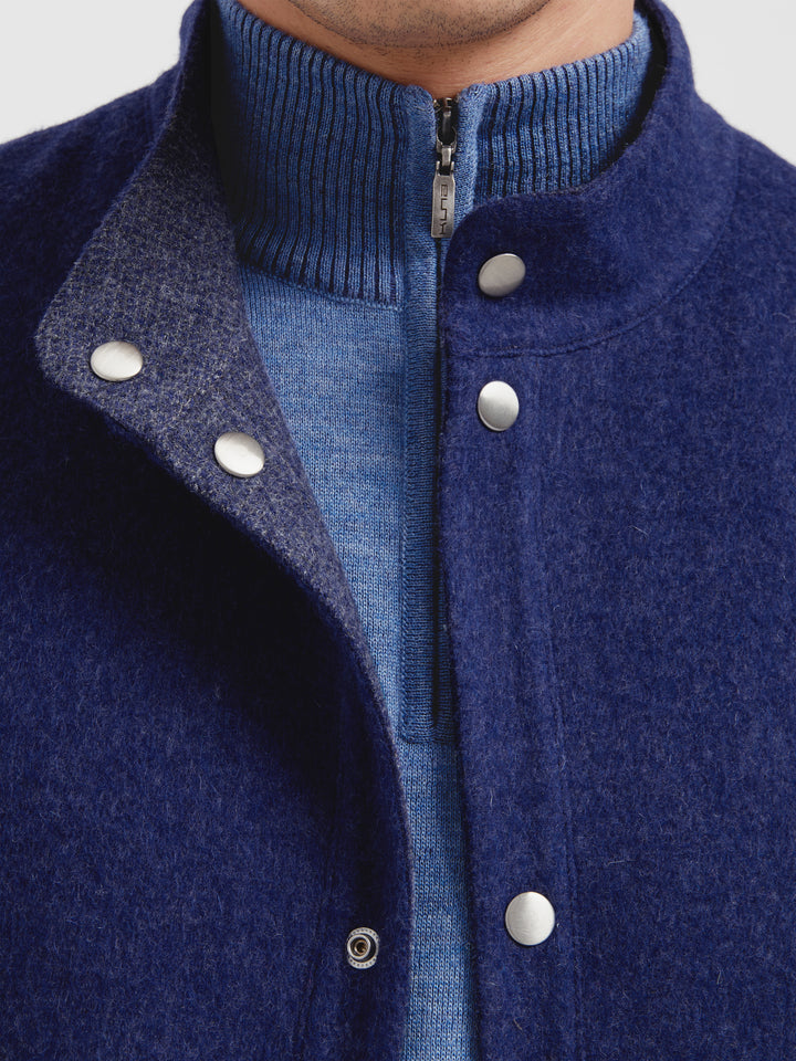 Chaleco Country De Baby Alpaca Color Azul