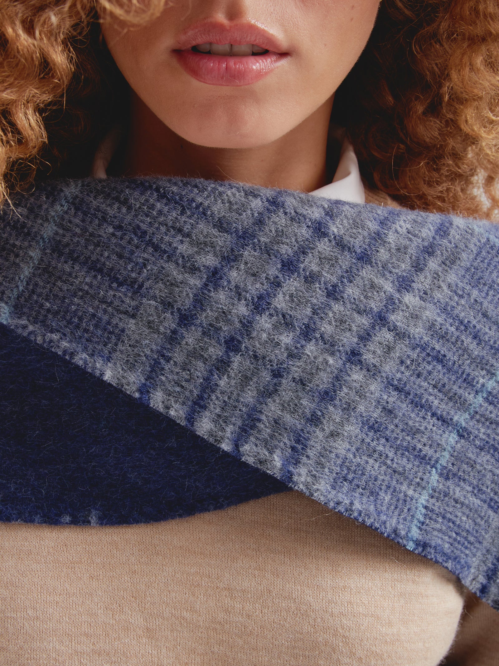 Chalina Chilian De Baby Alpaca Color Azul