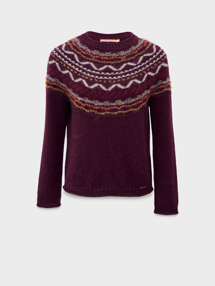 Suéter Camila De Baby Alpaca Color Guinda