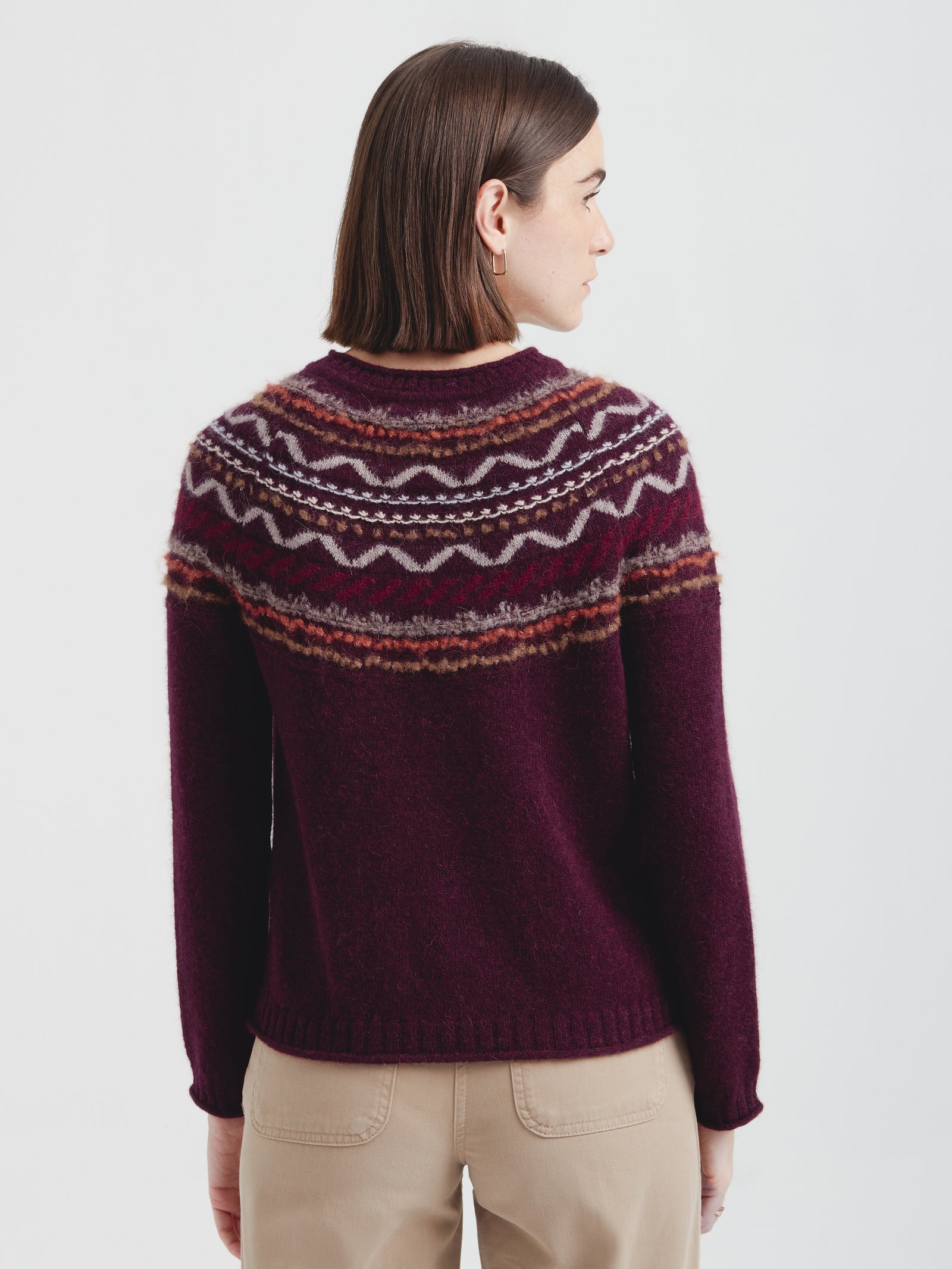 Suéter Camila De Baby Alpaca Color Guinda