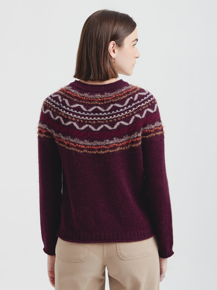 Suéter Camila De Baby Alpaca Color Guinda