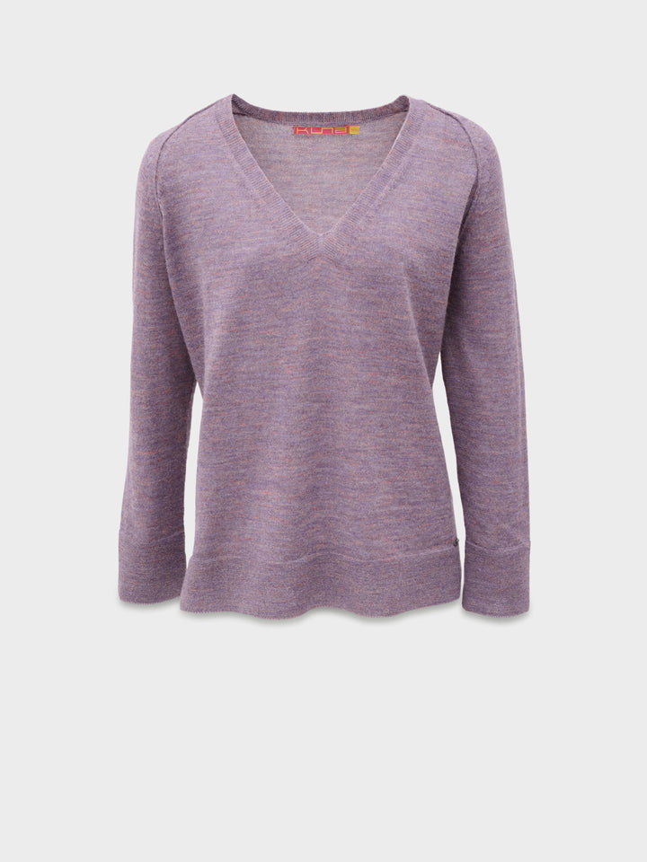 Carola Sweater in Baby Alpaca Color Purple