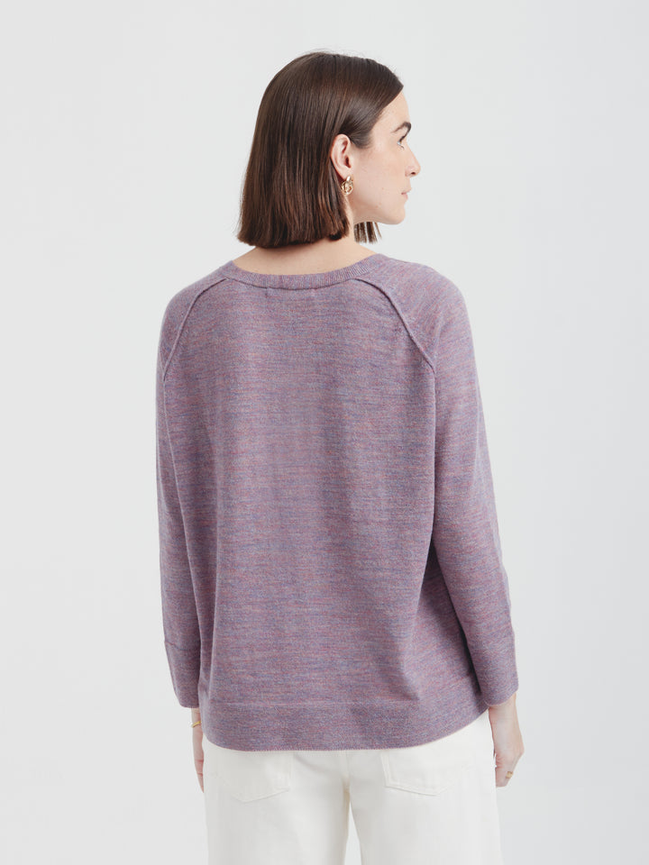 Carola Sweater in Baby Alpaca Color Purple