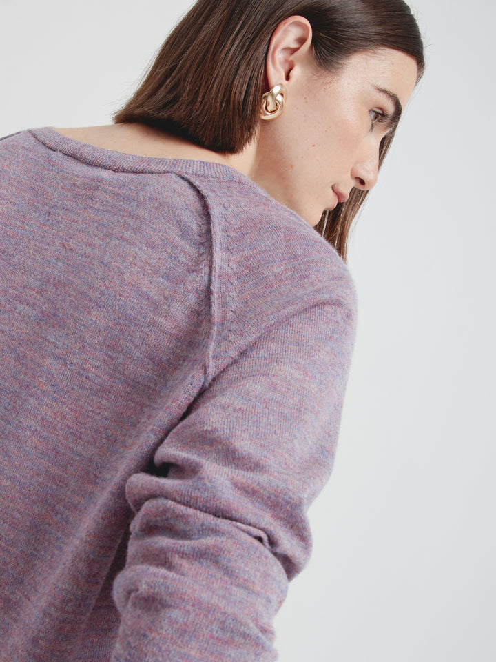 Carola Sweater in Baby Alpaca Color Purple