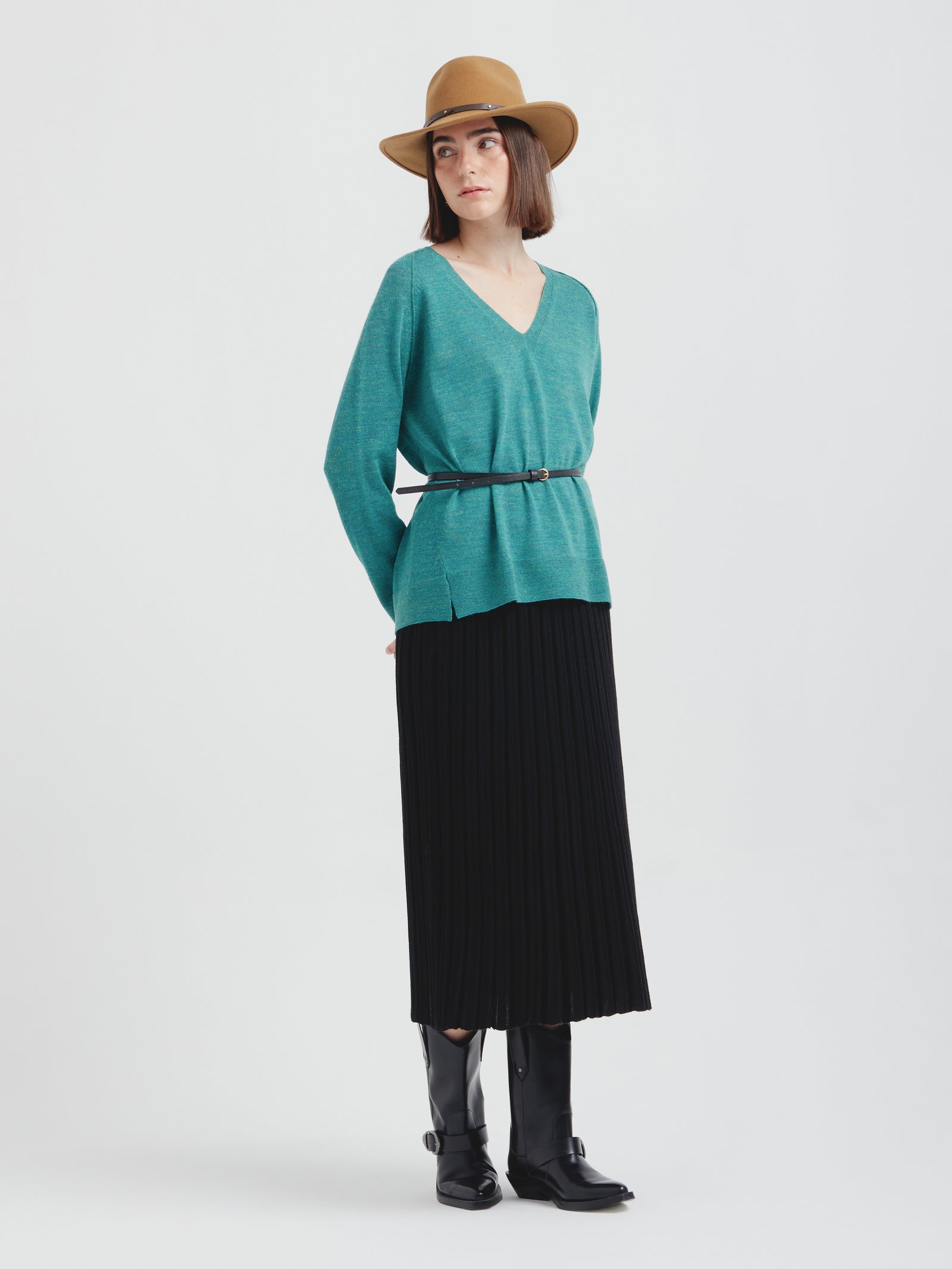 Suéter Carola De Baby Alpaca Color Verde