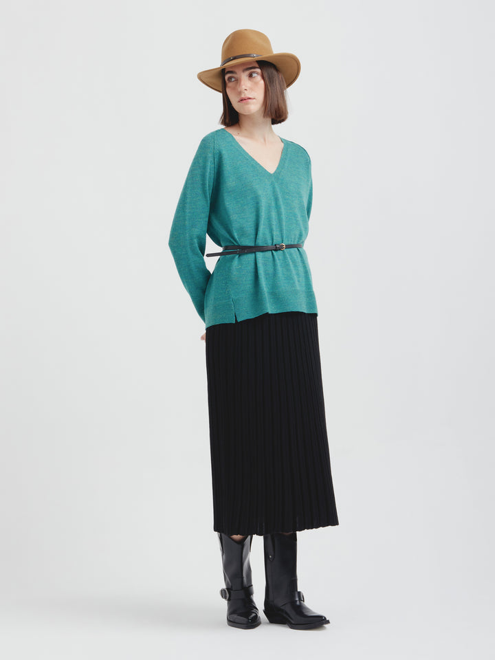 Carola Sweater Baby Alpaca Color Green