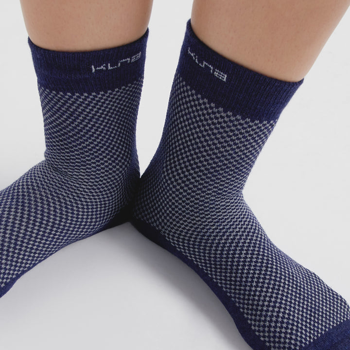 Medias Ruso De Baby Alpaca Color Azul
