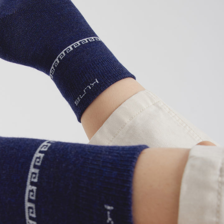 Medias Route De Baby Alpaca Color Azul