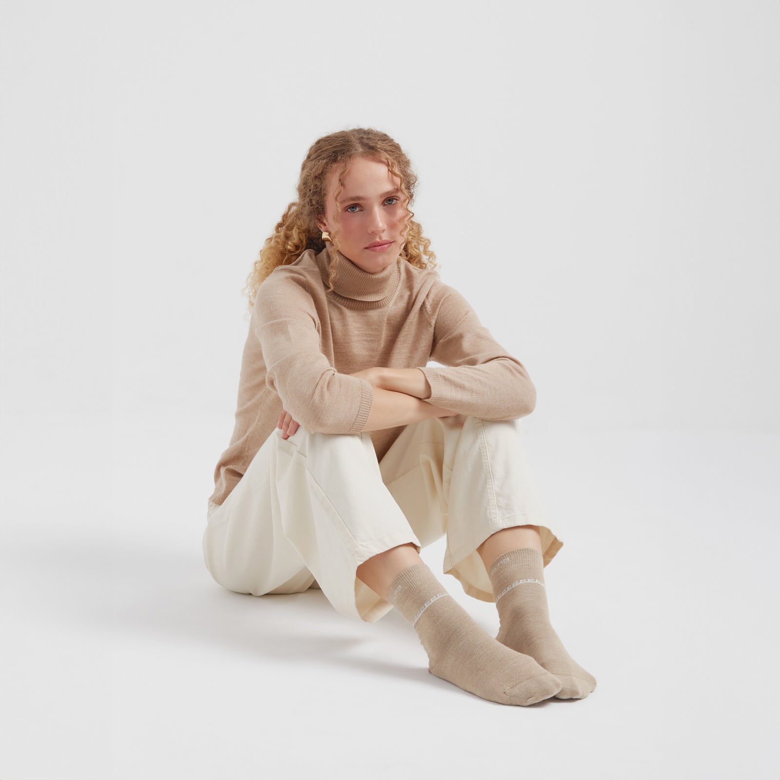Medias Route De Baby Alpaca Color Beige