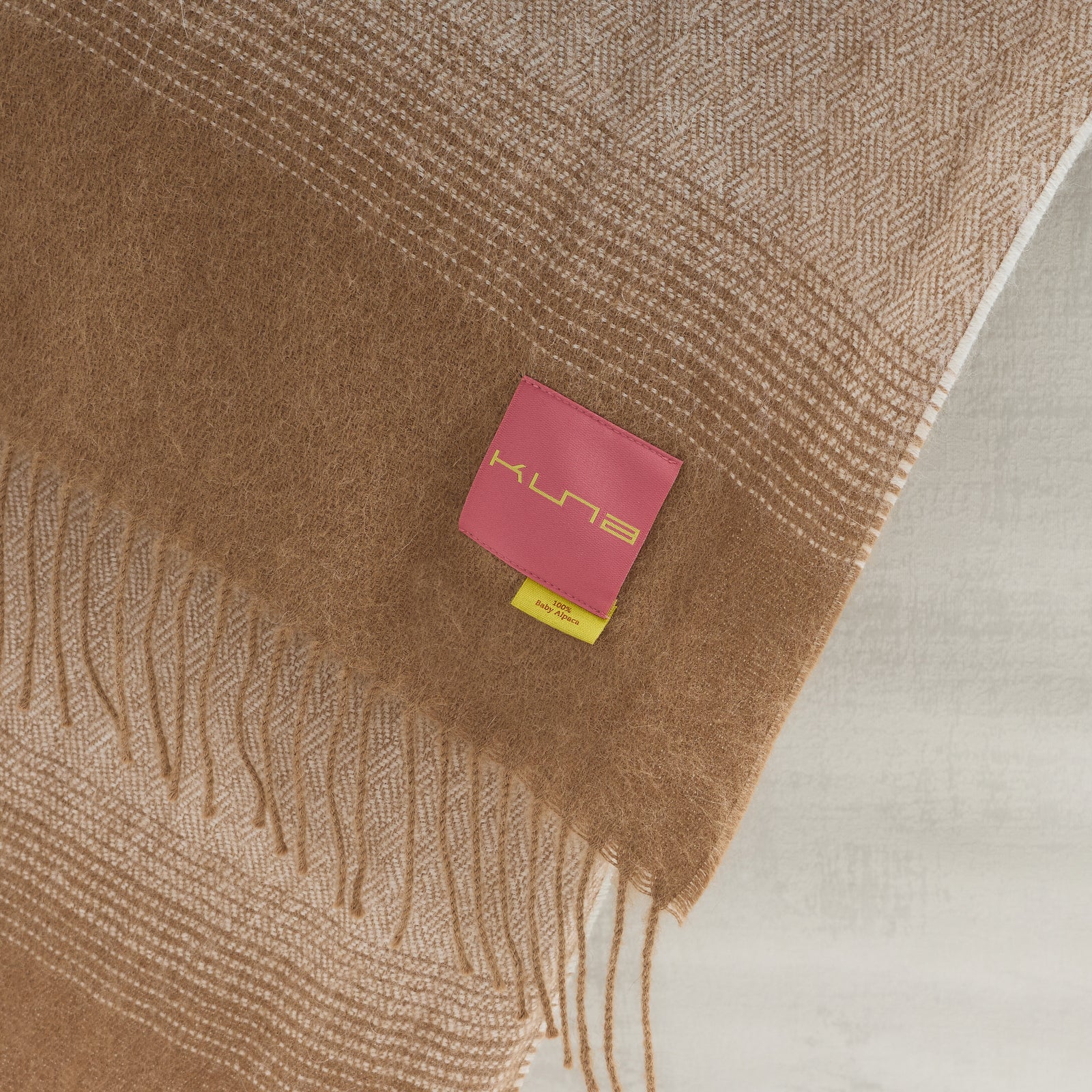 Manta Colca De Baby Alpaca Color Camel