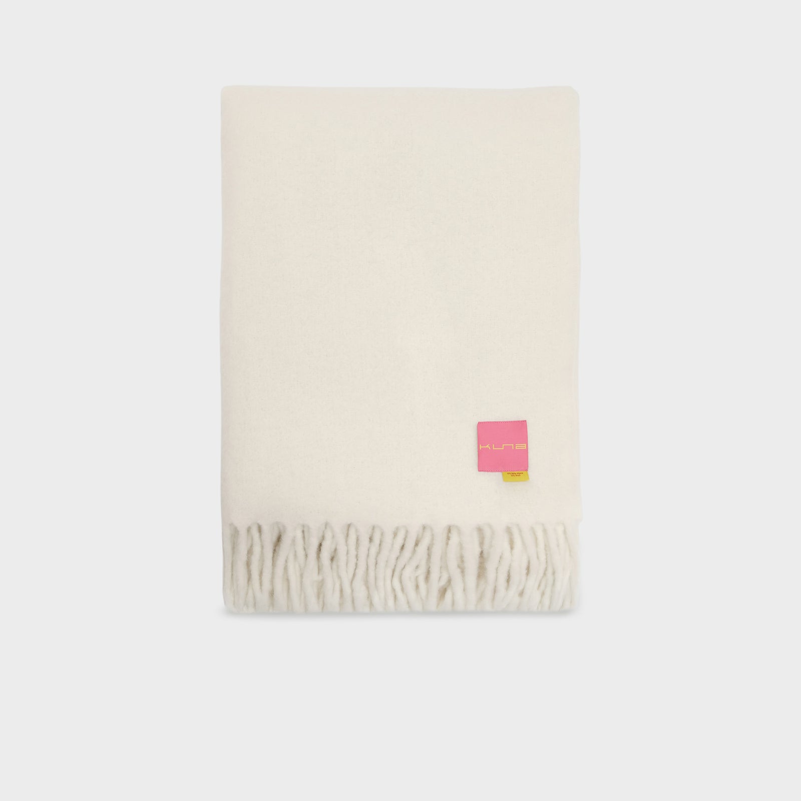 Manta Cadbury De Baby Alpaca Color Blanco