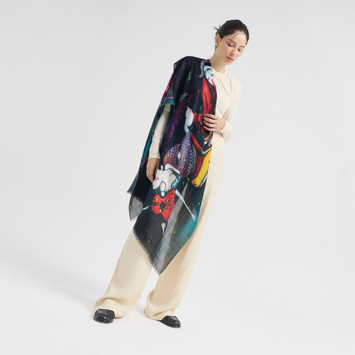 Estola Raices De Baby Alpaca Color Multicolor