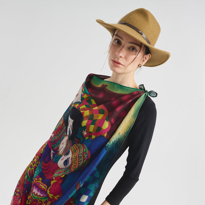 Pañuelos Raiz De Baby Alpaca Color Multicolor