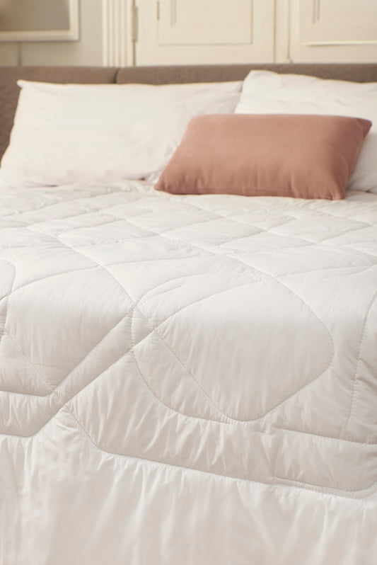 Duvet De Alpaca & Algodón Color Blanco 1.5 Plz - King