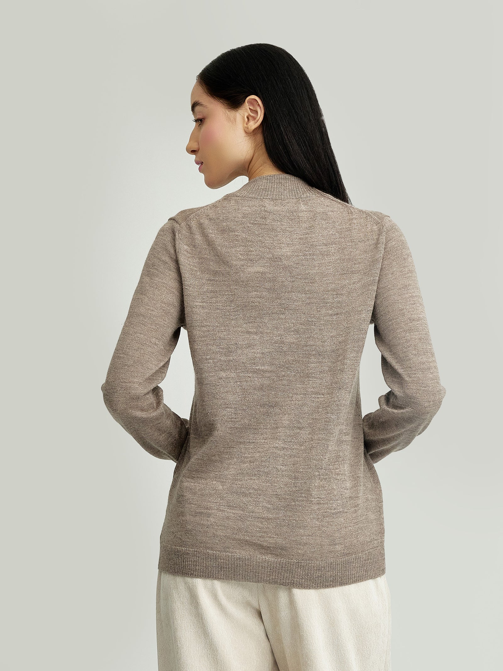 Suéter Anahi De Baby Alpaca Color Beige