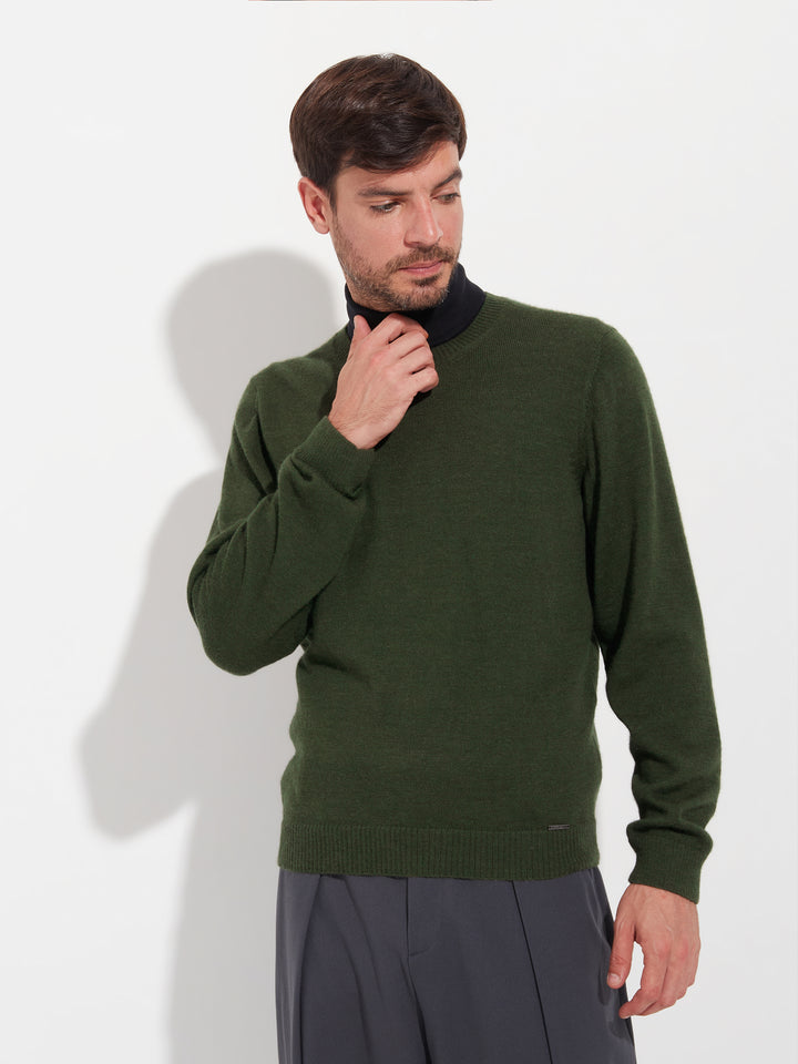 Suéter Alaska De Baby Alpaca Color Verde