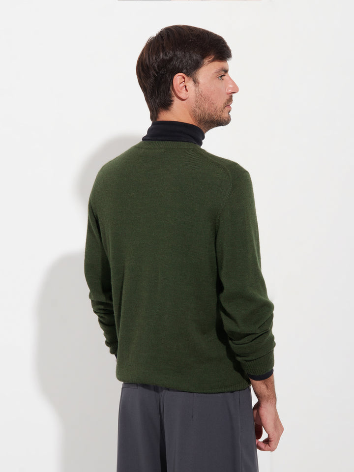 Suéter Alaska De Baby Alpaca Color Verde