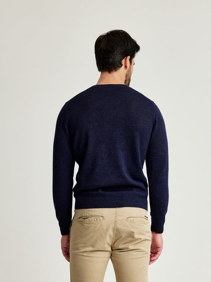 Suéter Alaska De Baby Alpaca Color Azul