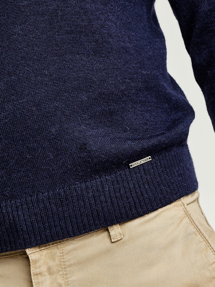 Suéter Alaska De Baby Alpaca Color Azul