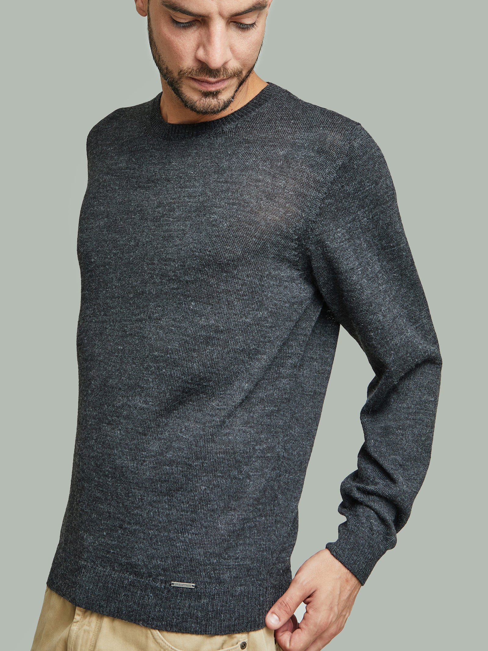 Suéter Alaska De Baby Alpaca Color Anthracite